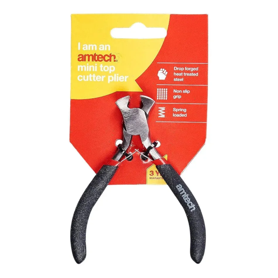 110mm End Cutting Mini Pliers With Spring - Amtech