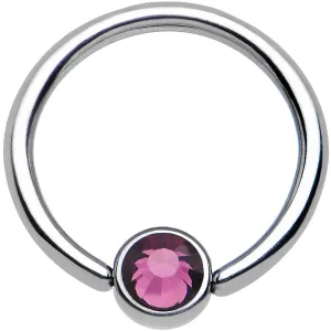 16 Gauge 3/8 Purple Gem Disc Titanium BCR Captive Ring