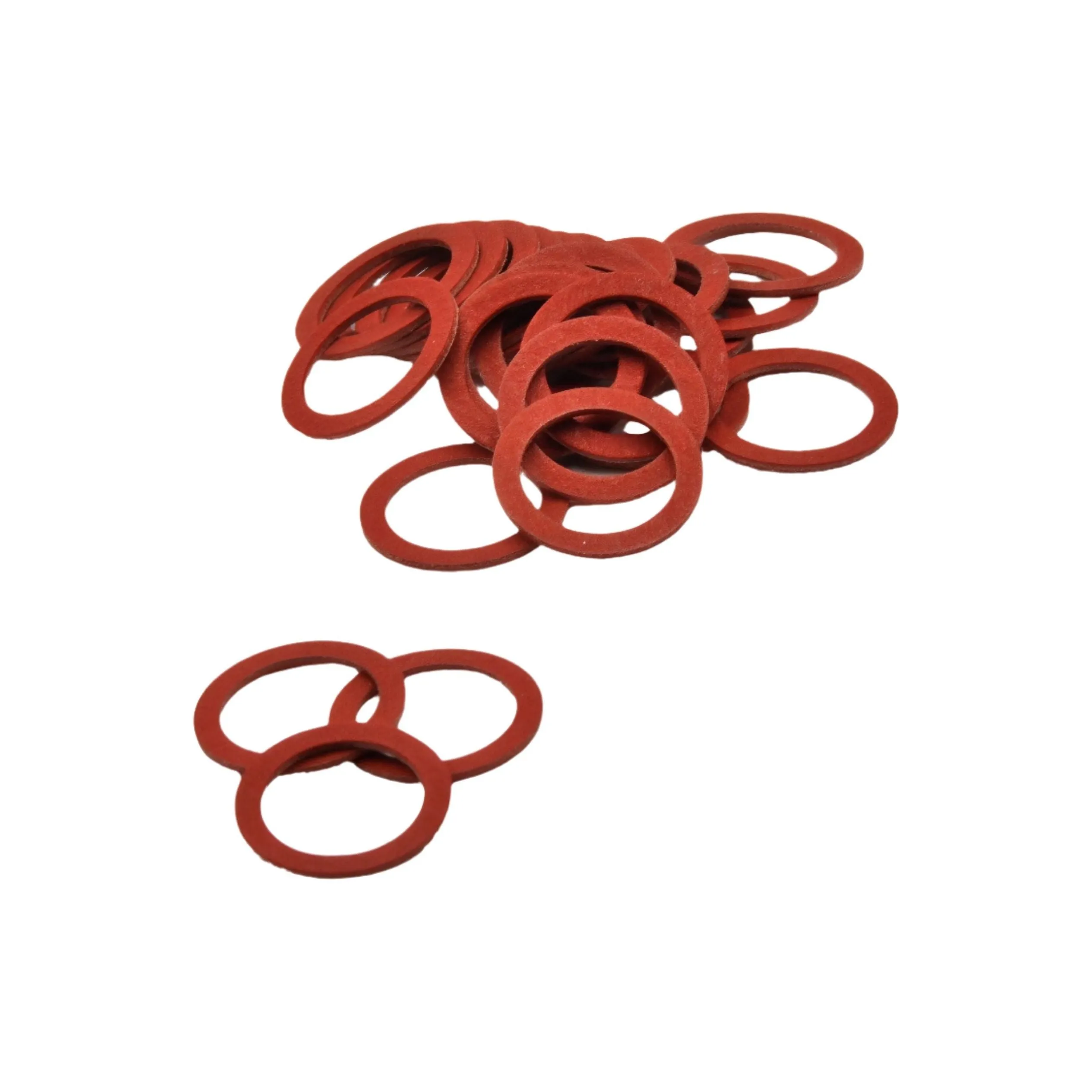 25 PK M11 x 15mm x 0.8mm Red Fibre Flat Washers