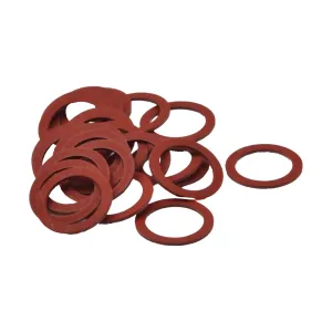 25 PK M11 x 15mm x 0.8mm Red Fibre Flat Washers