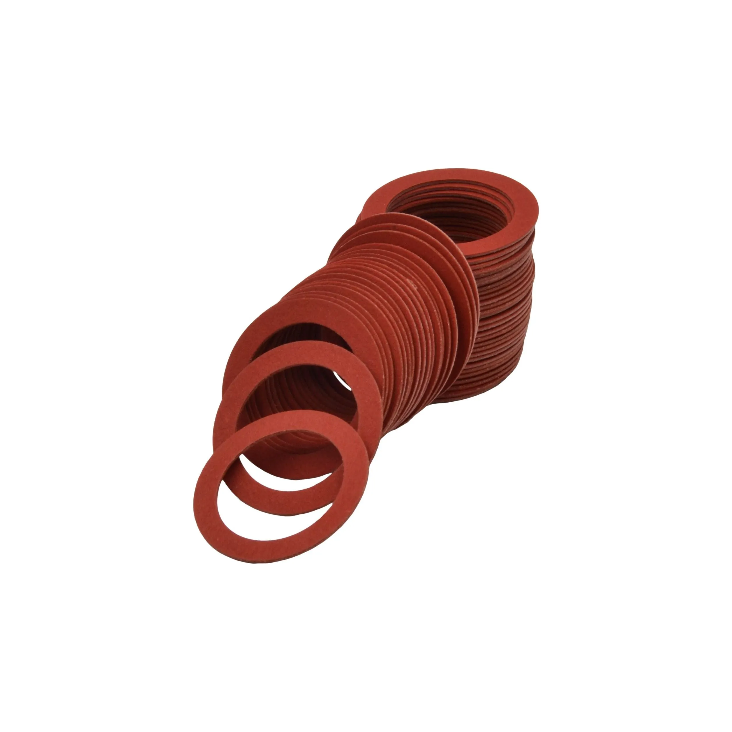 25 PK M23 x 31mm x 0.8mm Red Fibre Flat Washers