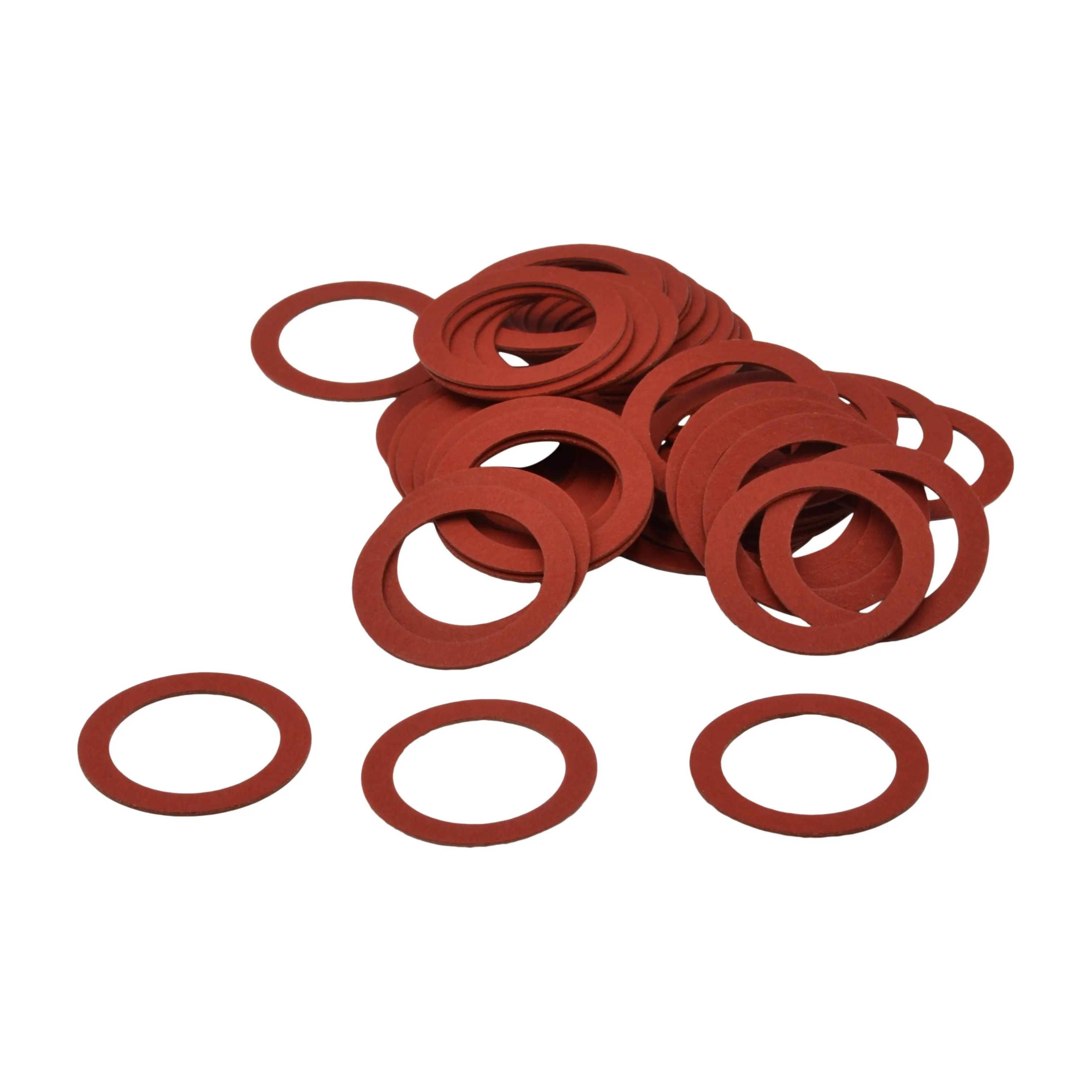 25 PK M23 x 31mm x 0.8mm Red Fibre Flat Washers