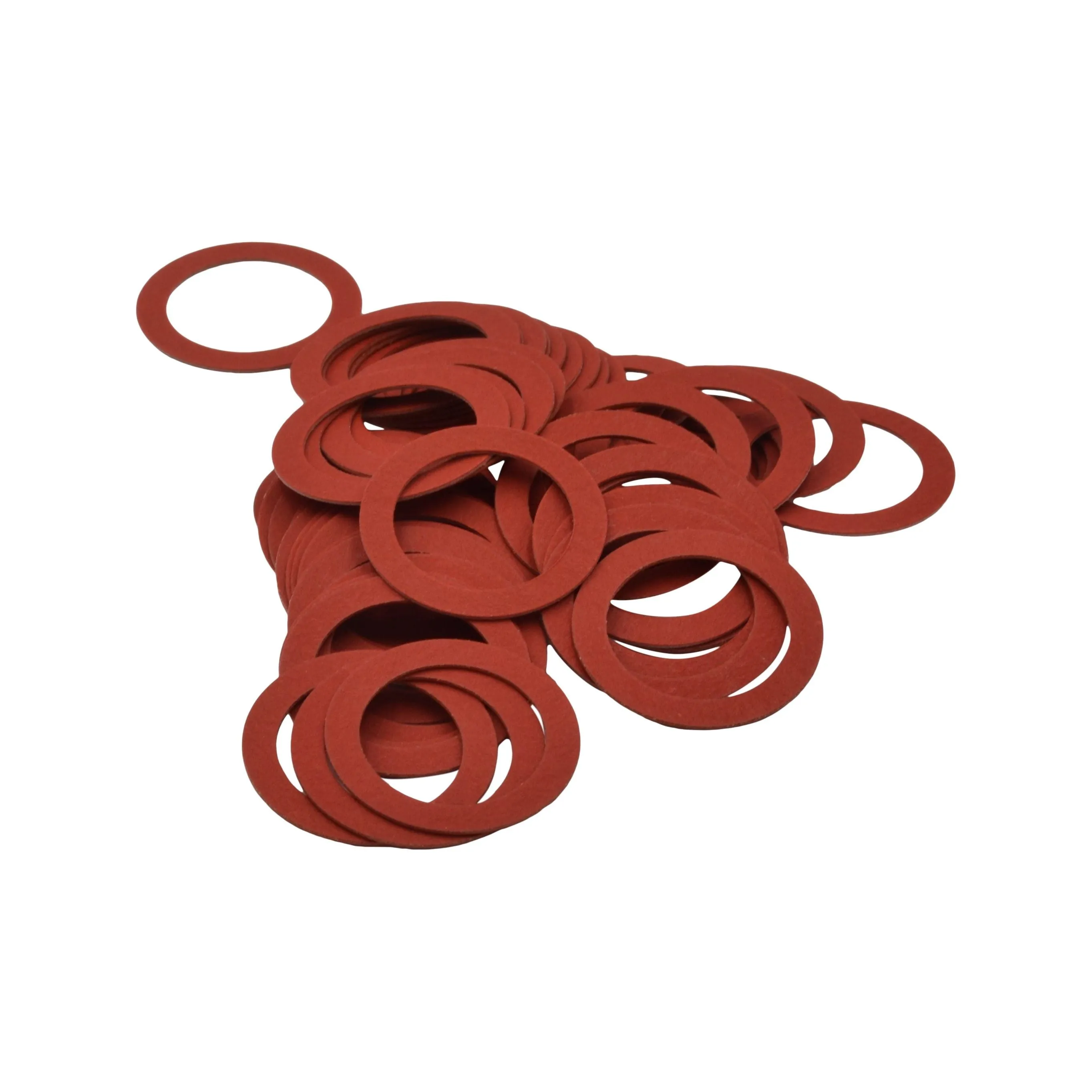 25 PK M23 x 31mm x 0.8mm Red Fibre Flat Washers