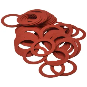 25 PK M23 x 31mm x 0.8mm Red Fibre Flat Washers