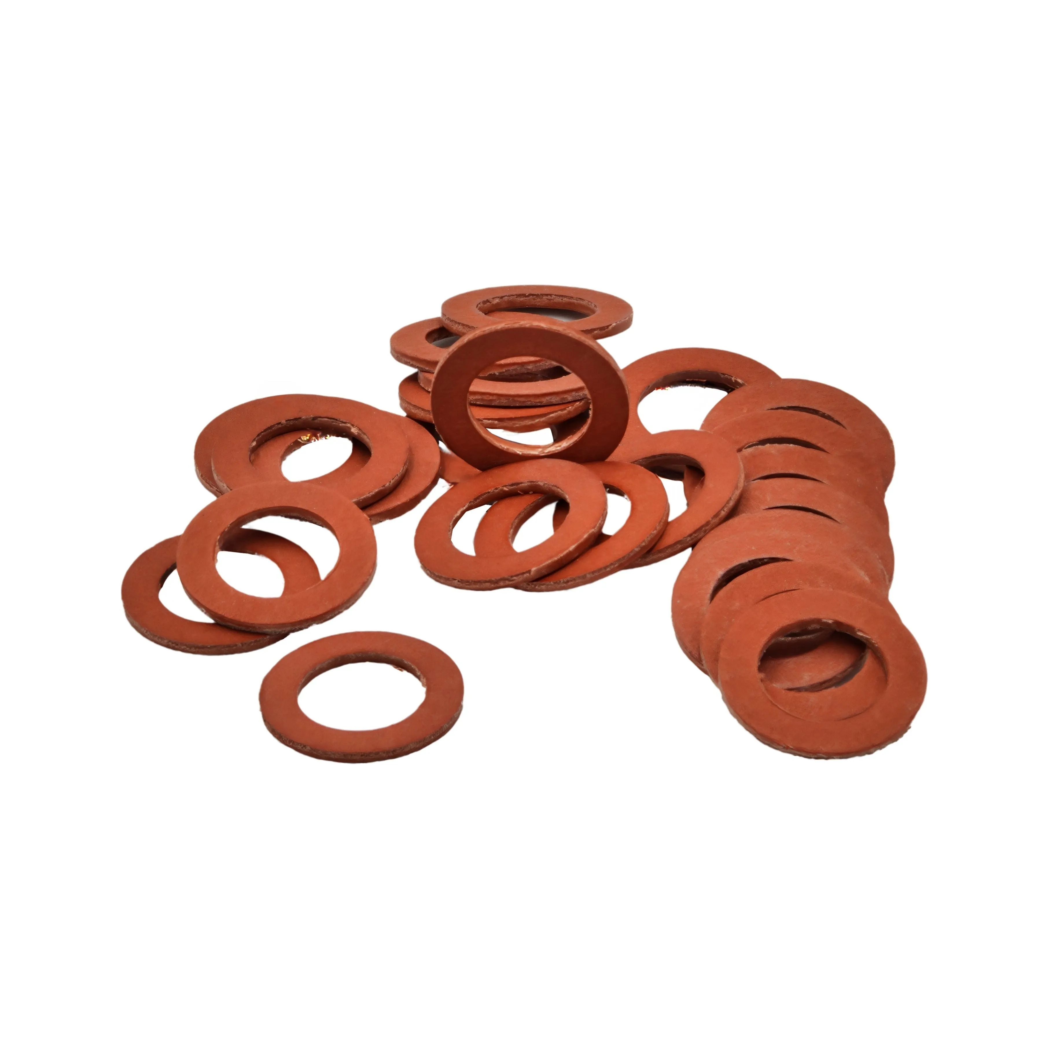 25pk M20x12x1.6mm Red Fibre Flat Washers