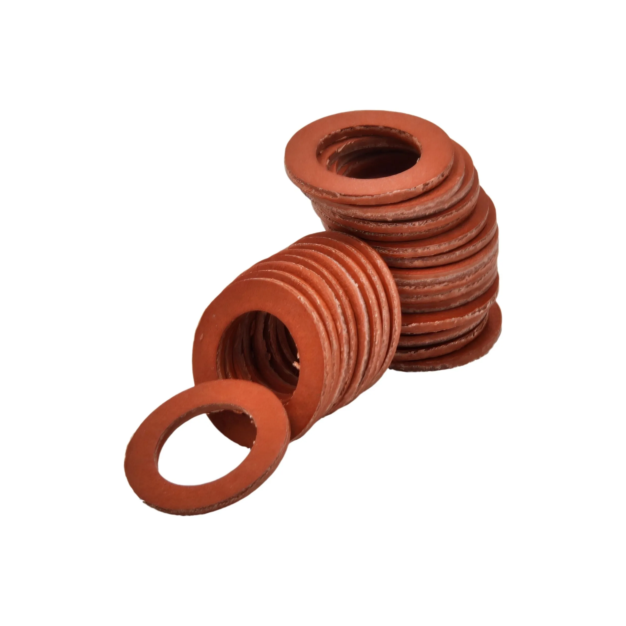 25pk M20x12x1.6mm Red Fibre Flat Washers