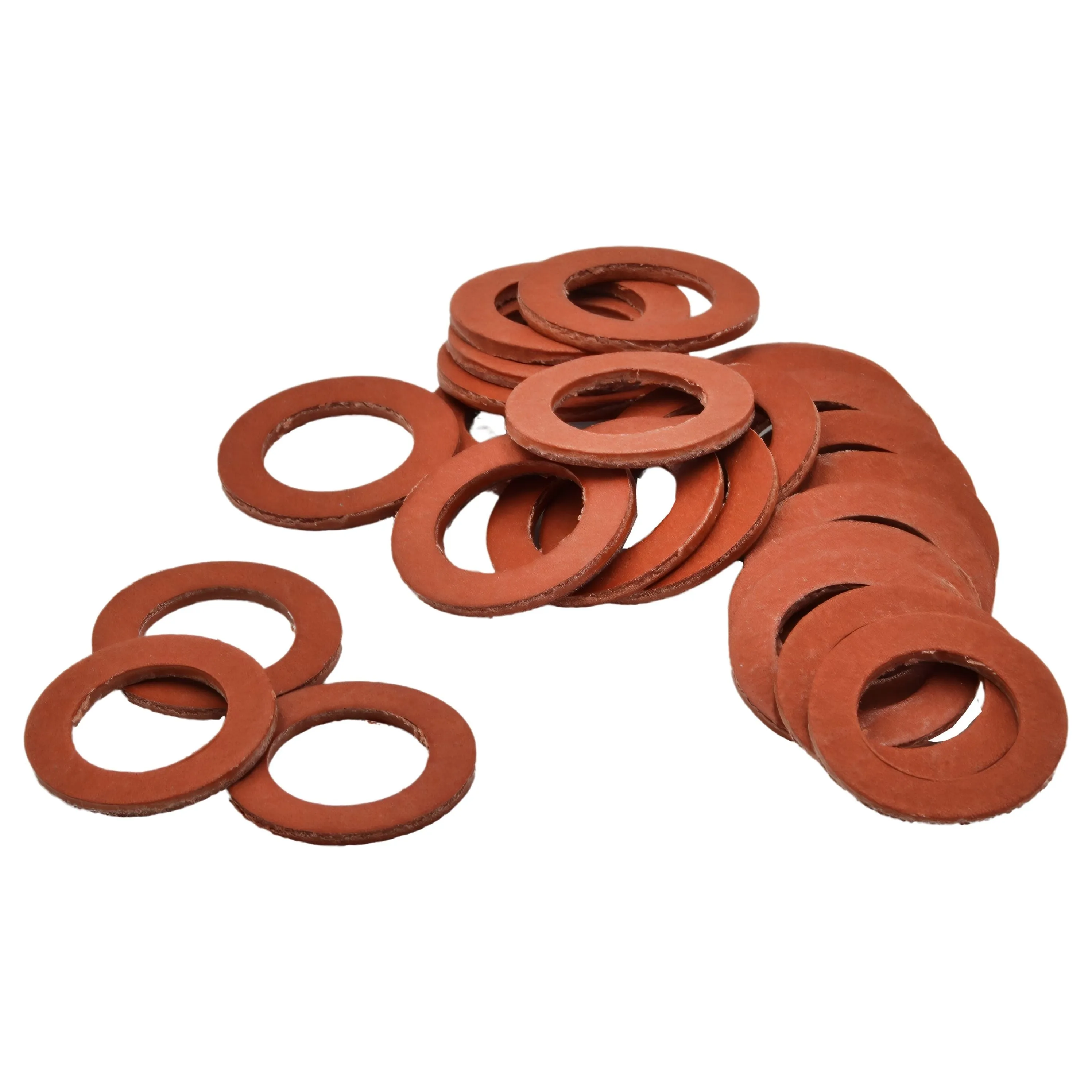 25pk M20x12x1.6mm Red Fibre Flat Washers