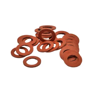 25pk M20x12x1.6mm Red Fibre Flat Washers