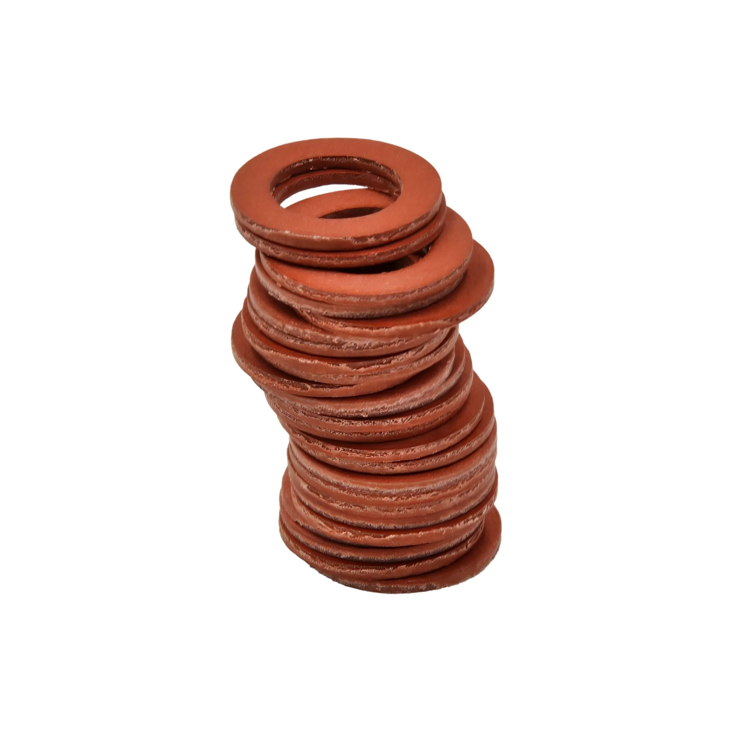 25pk M20x12x1.6mm Red Fibre Flat Washers