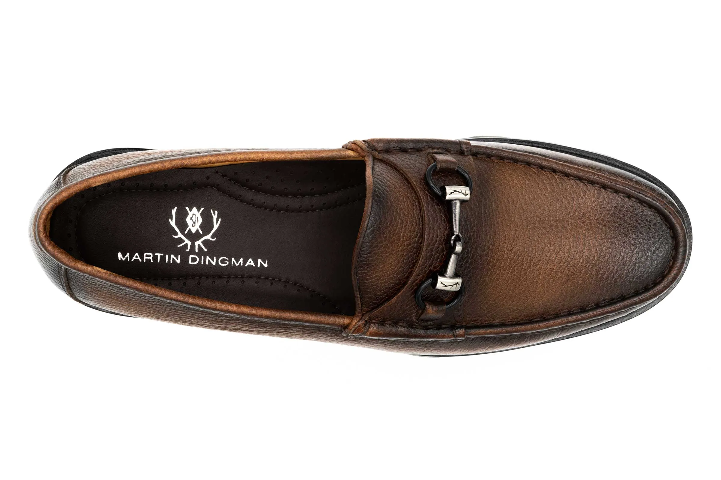 Addison Lug Pebble Grain Leather Horse Bit Loafers - Black Oak
