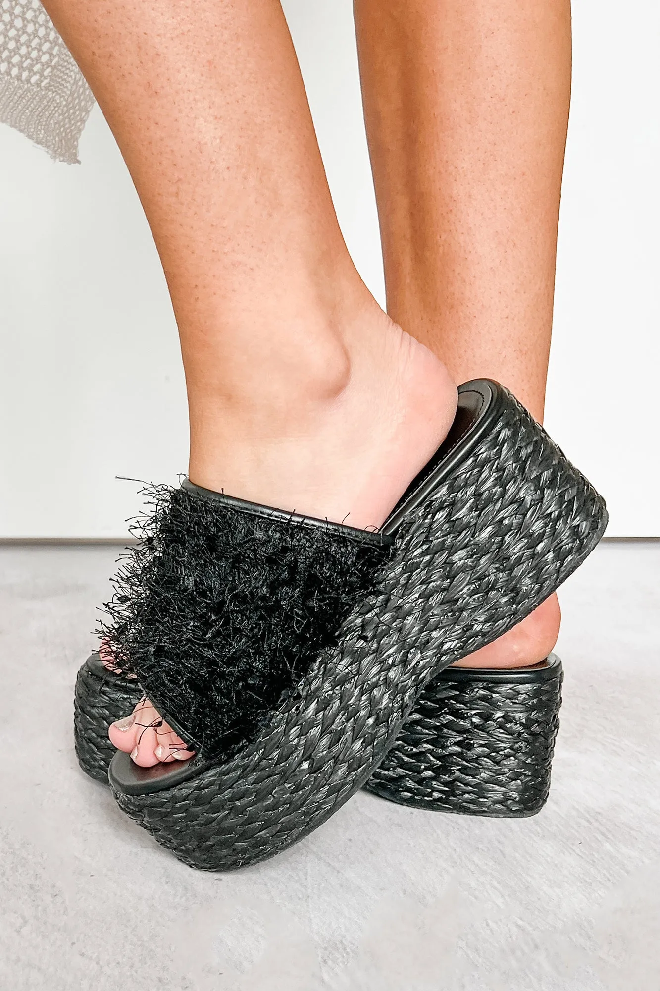 Addressing The Rumors Flurry Platform Sandal (Black)