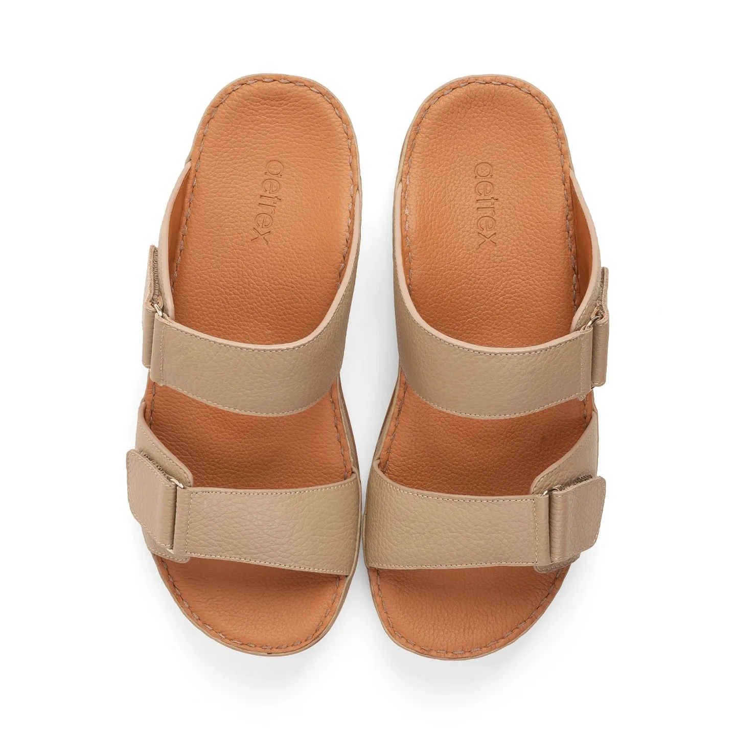 Aetrex Premium Comfort Arabic Sandals Stone