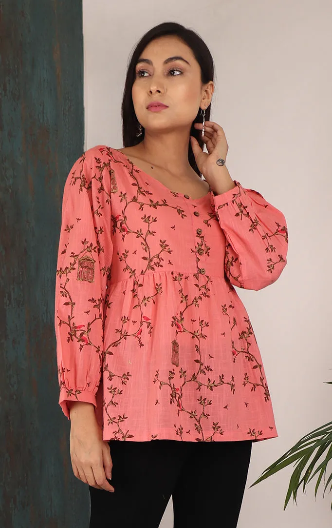 Alabaster Printed Top