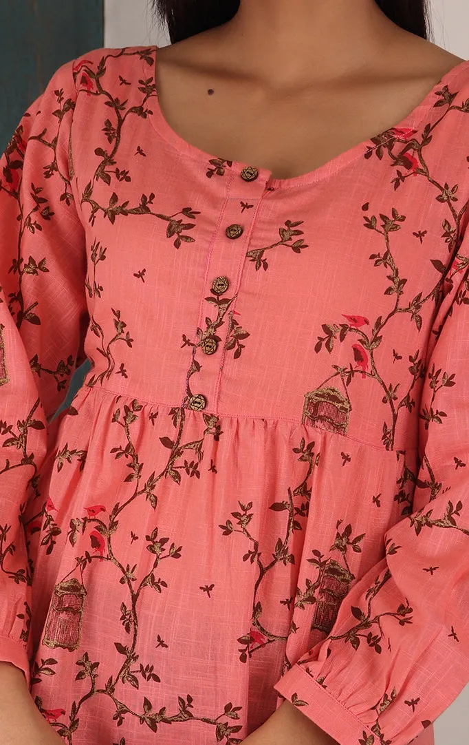 Alabaster Printed Top