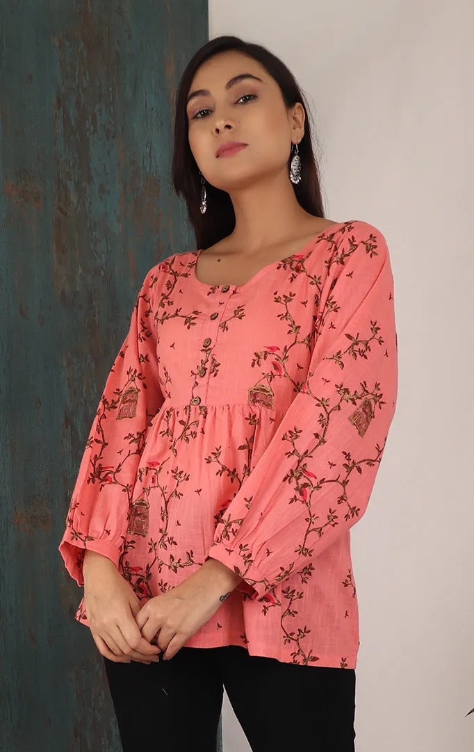 Alabaster Printed Top