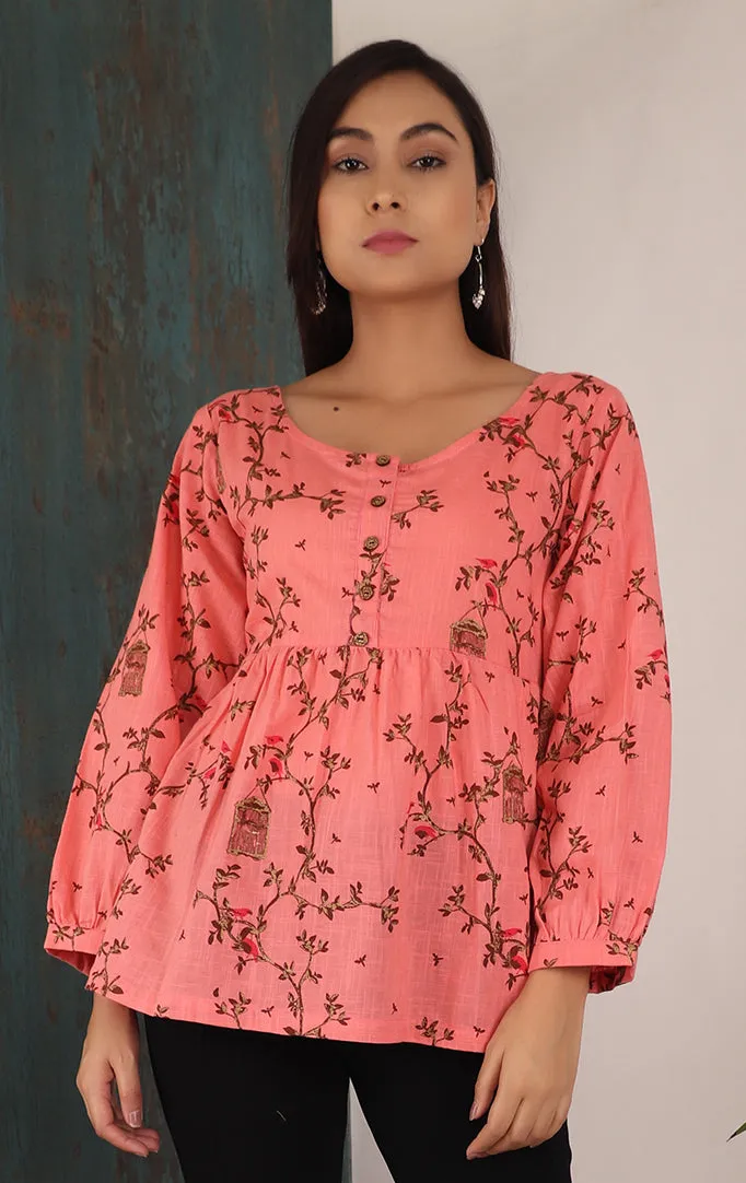 Alabaster Printed Top
