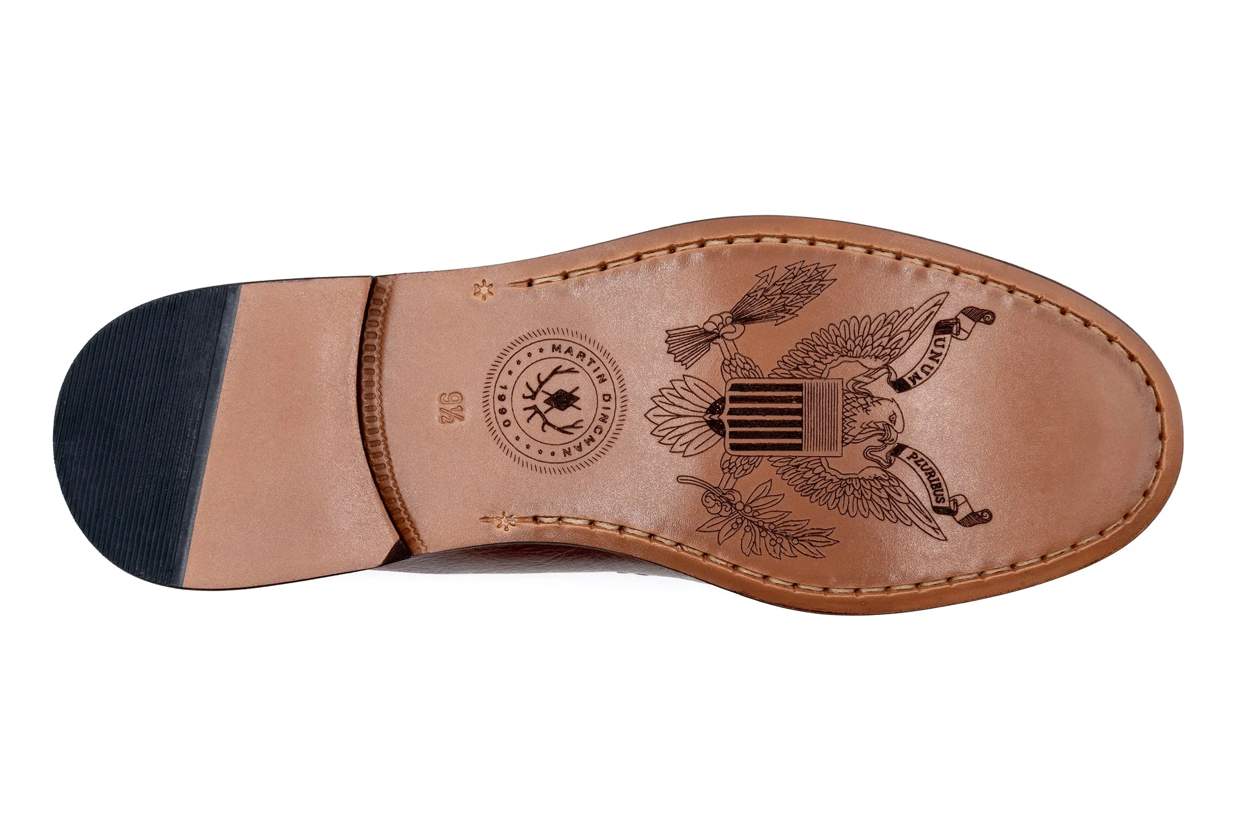 All American Saddle Leather Penny Loafers - Chestnut
