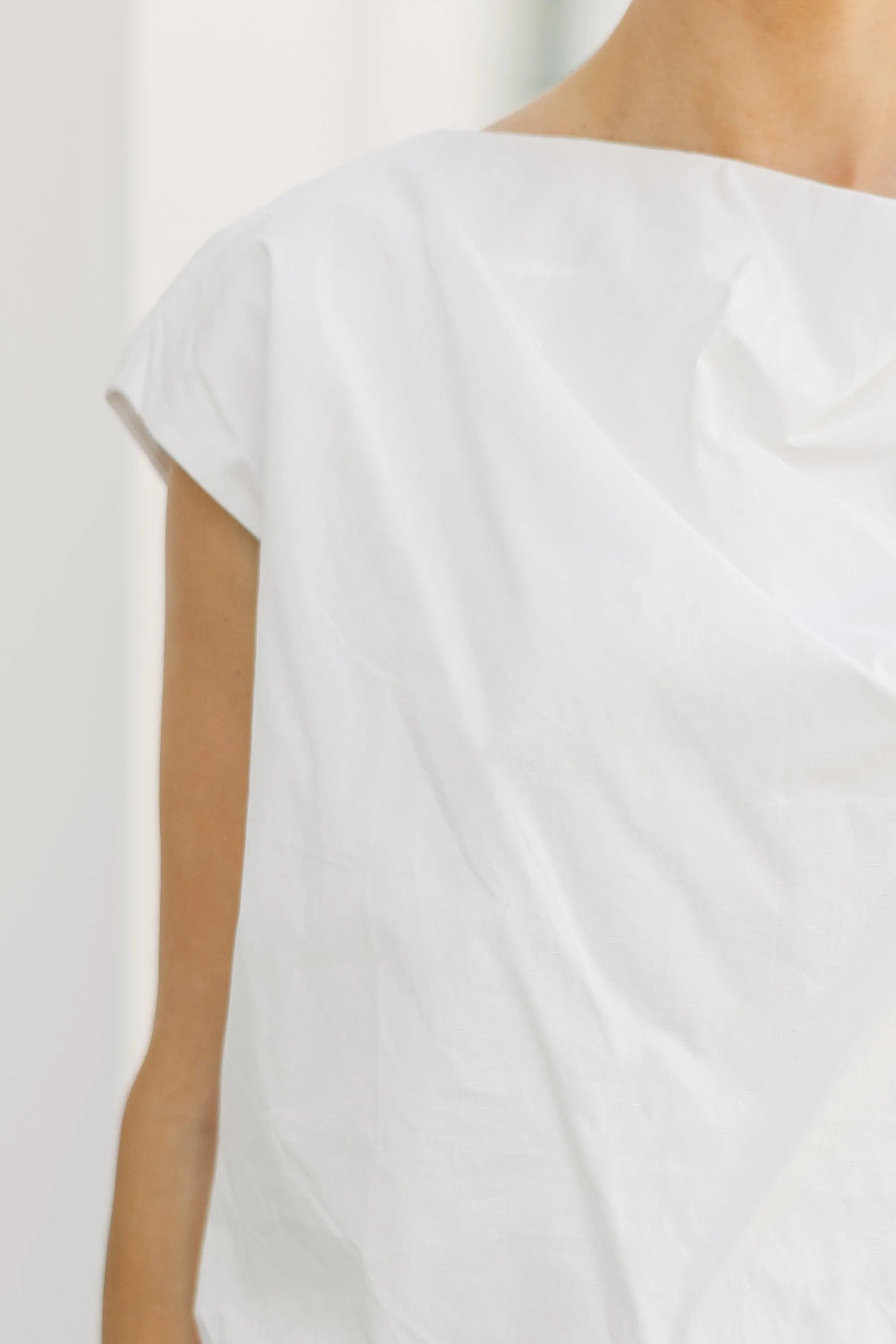 All Day Long Off White Cowl Tank
