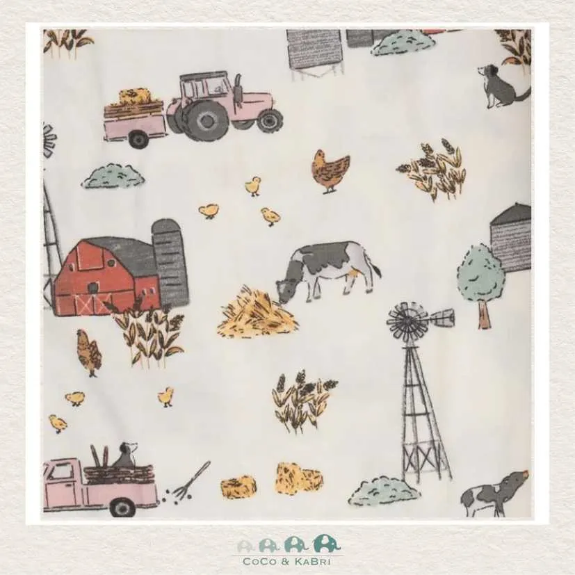 Angel Dear Hay Farmer Pink - Swaddle Blanket