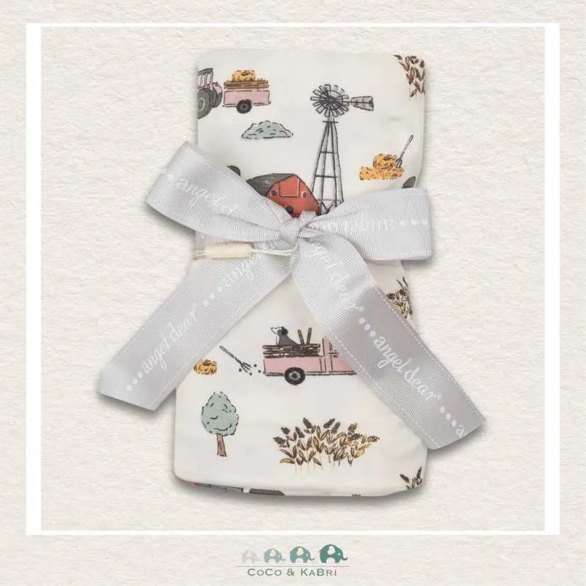 Angel Dear Hay Farmer Pink - Swaddle Blanket