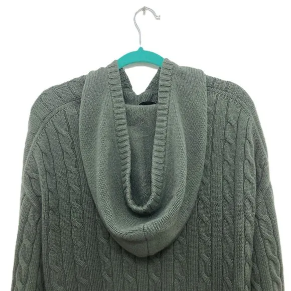 Aritzia Sunday Best Octavia Zip Hoodie Merino Wool Cable-Knit Sweater Cardigan M