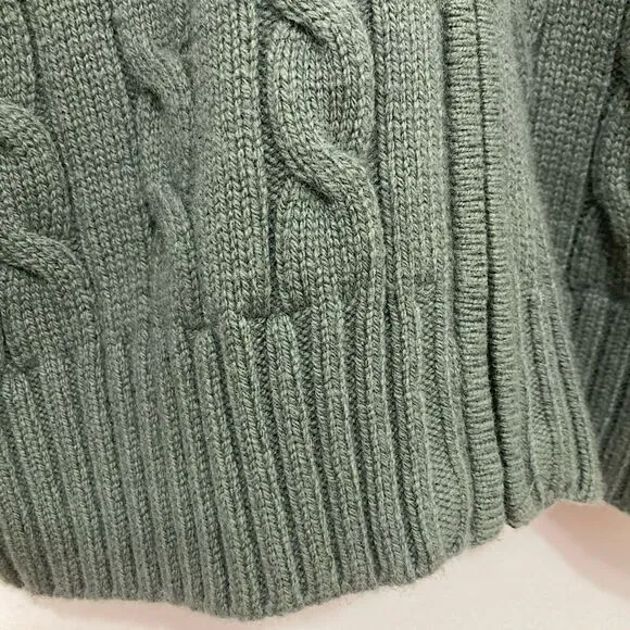 Aritzia Sunday Best Octavia Zip Hoodie Merino Wool Cable-Knit Sweater Cardigan M