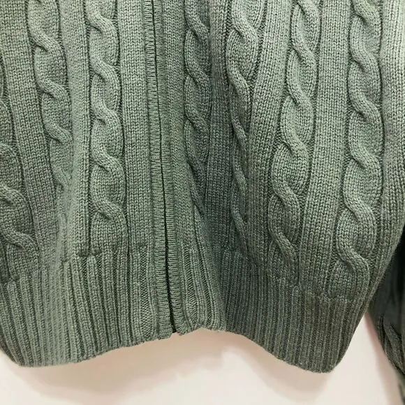 Aritzia Sunday Best Octavia Zip Hoodie Merino Wool Cable-Knit Sweater Cardigan M