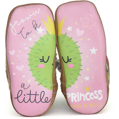 Baby Tin Haul Sparkles Boots with Princess Sole Handcrafted Brown