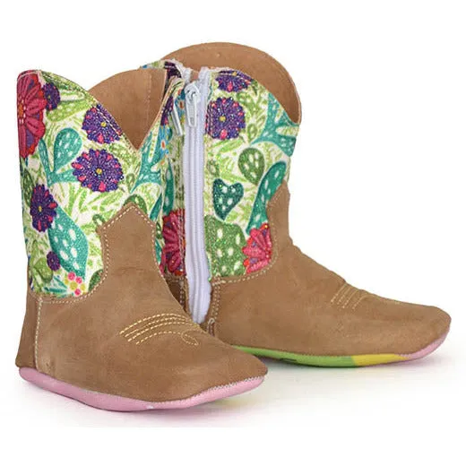 Baby Tin Haul Sparkles Boots with Princess Sole Handcrafted Brown