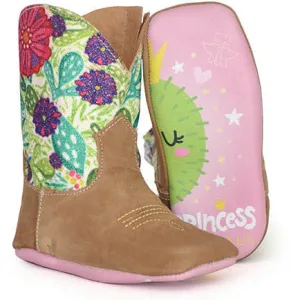 Baby Tin Haul Sparkles Boots with Princess Sole Handcrafted Brown