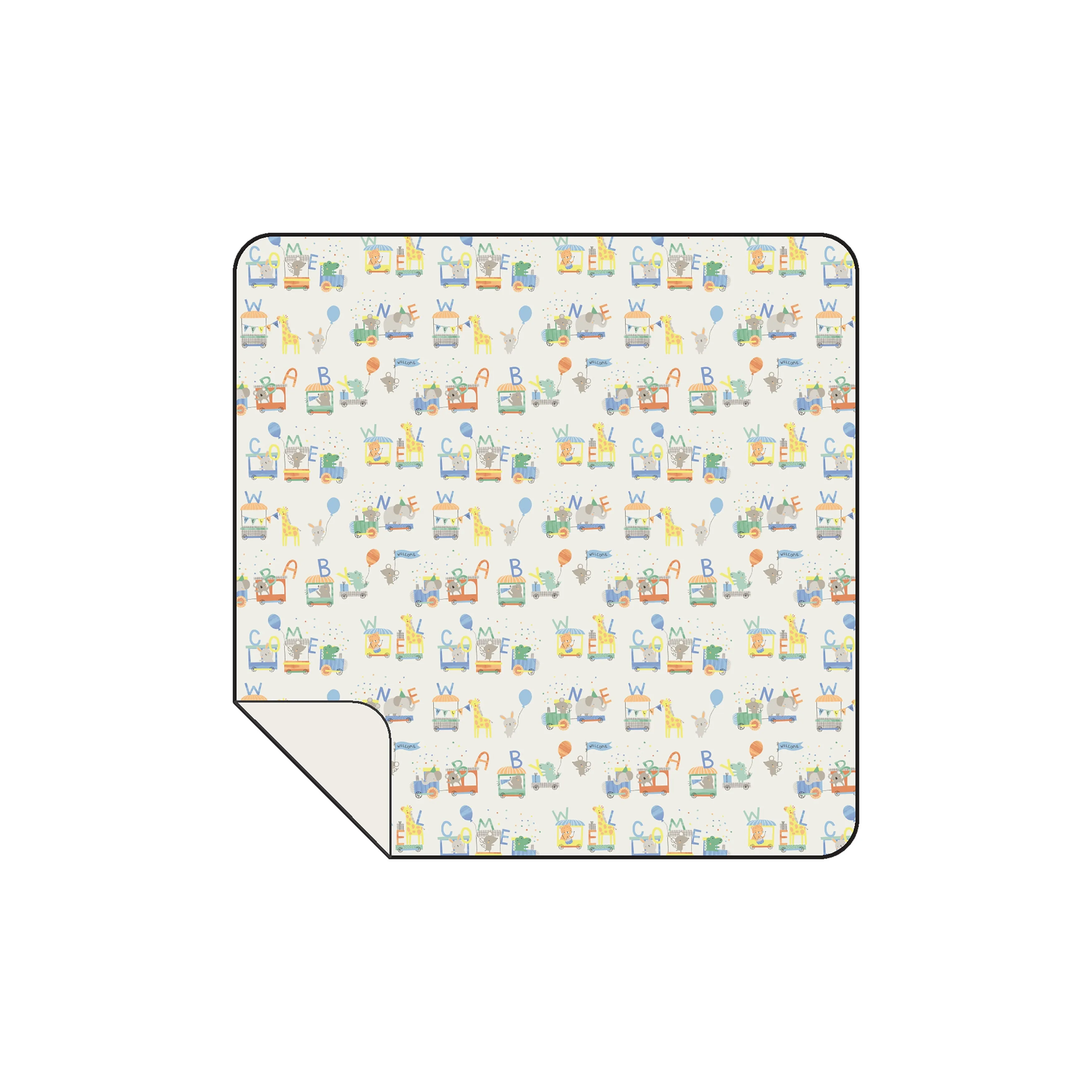 Bamboo Swaddle - Animal Train