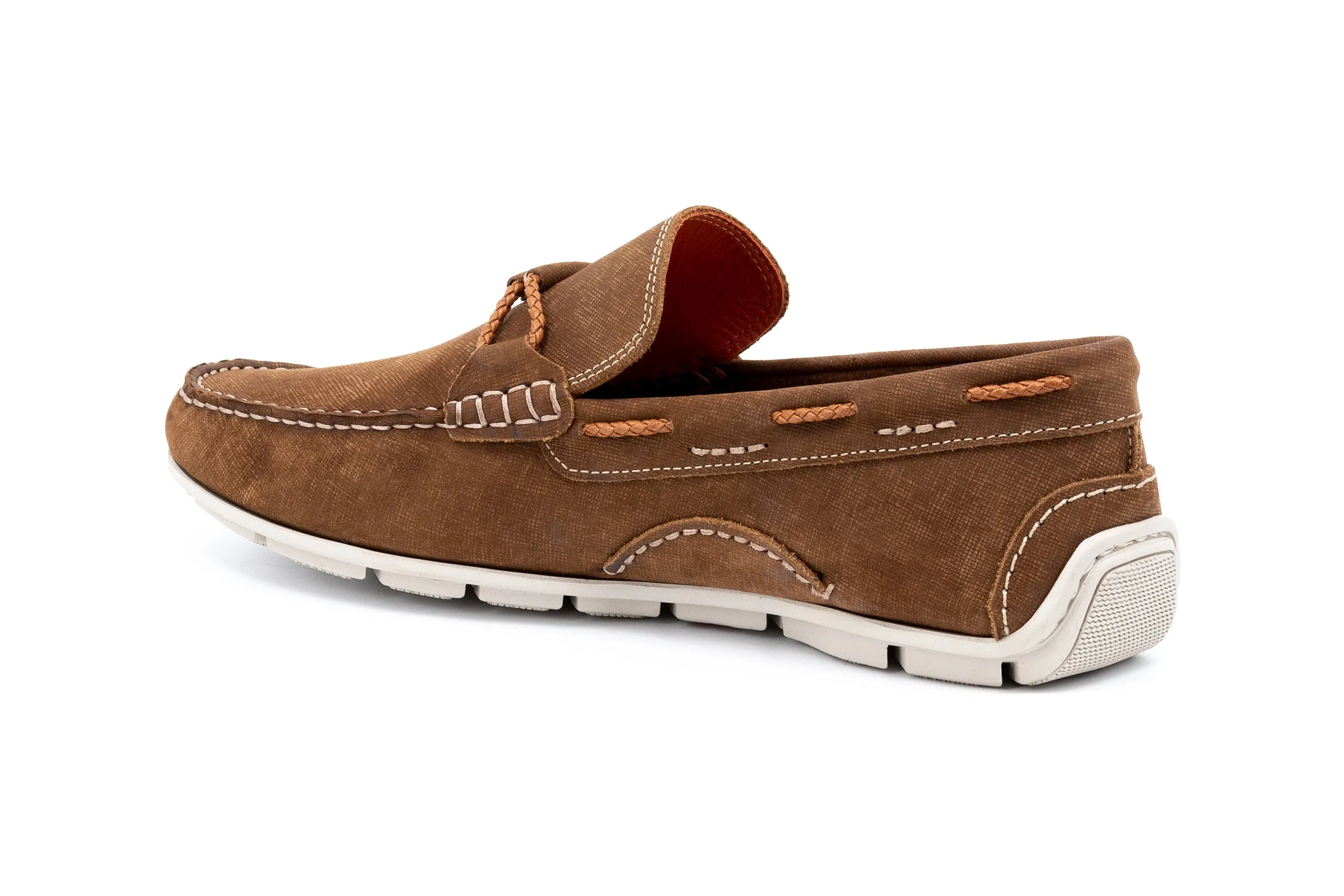 Bermuda Nubuck Braided Bit Loafers - Bark