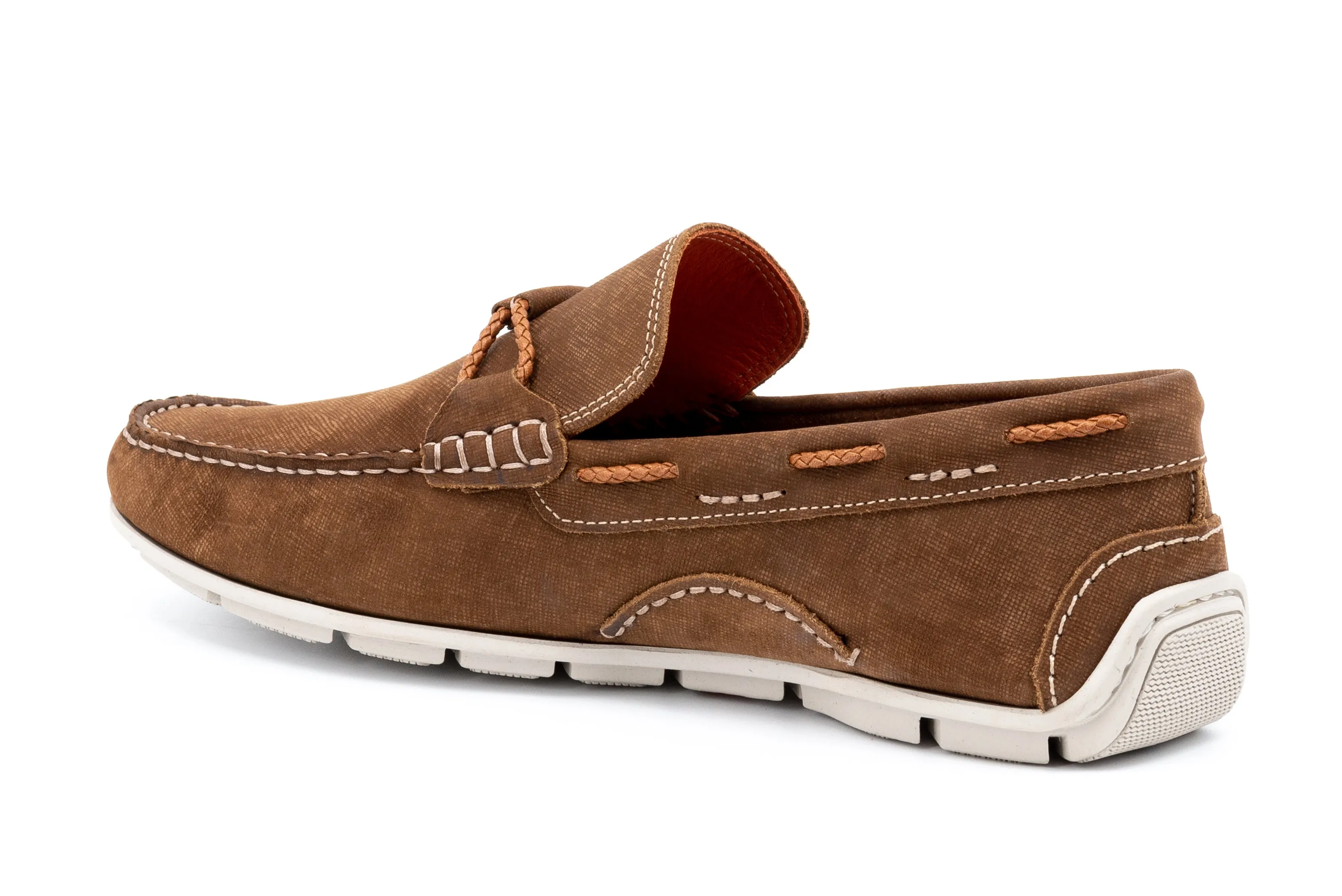 Bermuda Nubuck Braided Bit Loafers - Bark