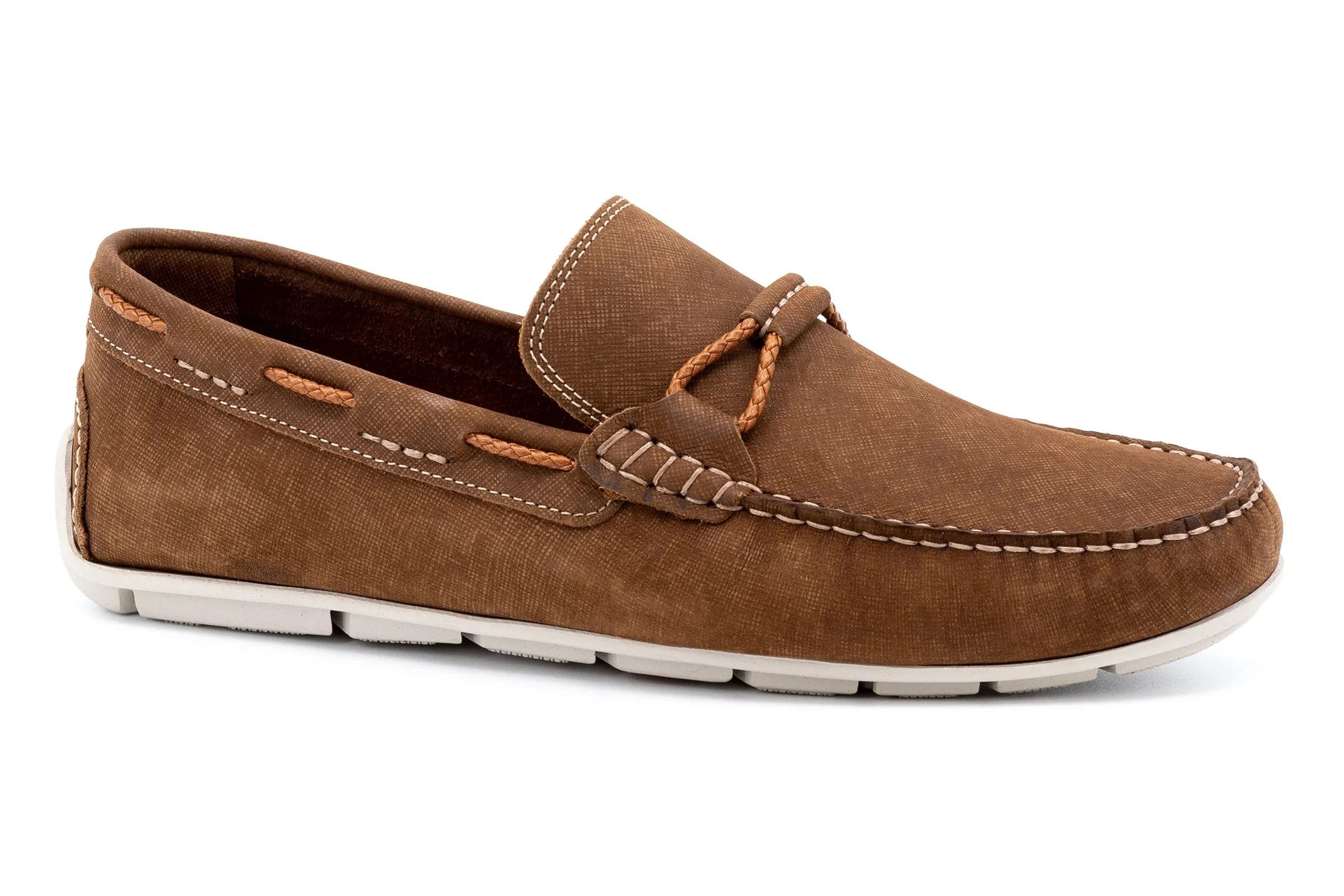 Bermuda Nubuck Braided Bit Loafers - Bark