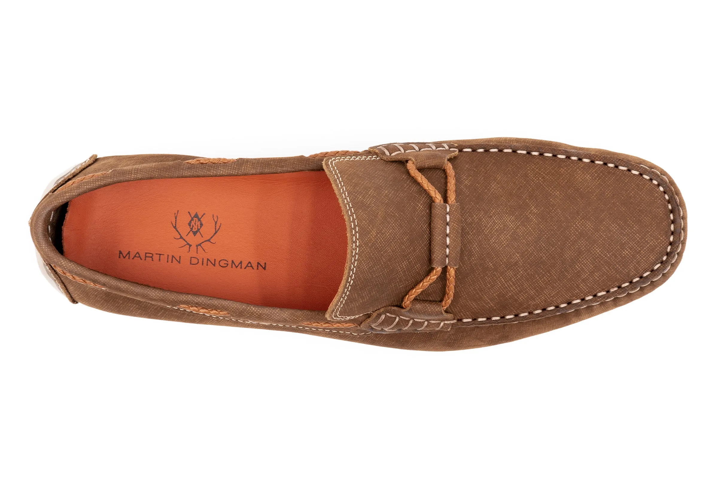 Bermuda Nubuck Braided Bit Loafers - Bark