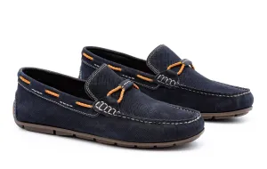 Bermuda Nubuck Braided Bit Loafers - Navy