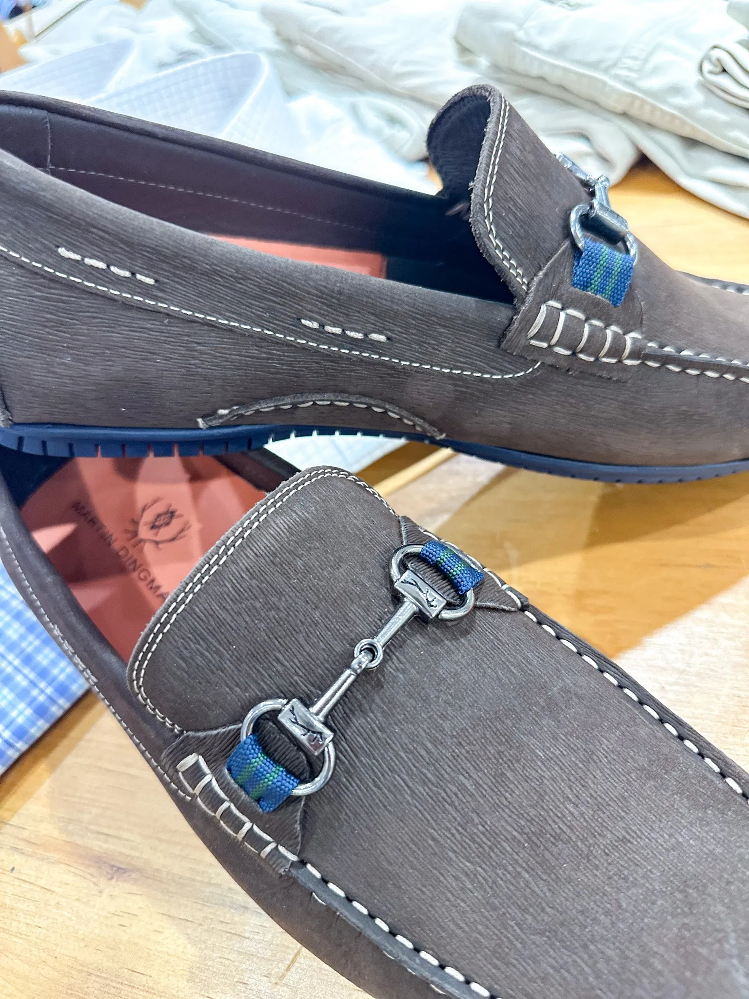 Bermuda Nubuck Horse Bit Loafer - CAFE