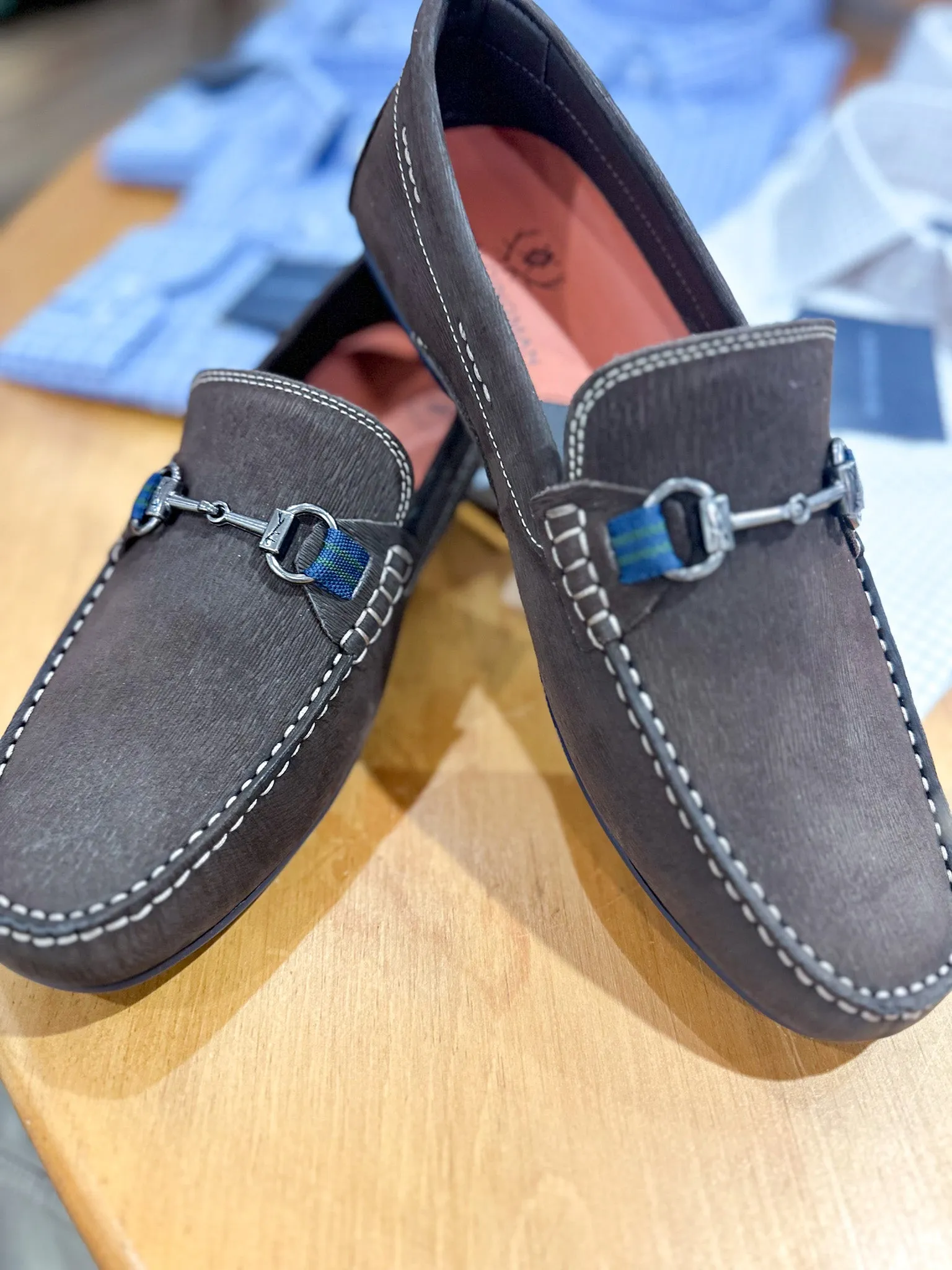 Bermuda Nubuck Horse Bit Loafer - CAFE