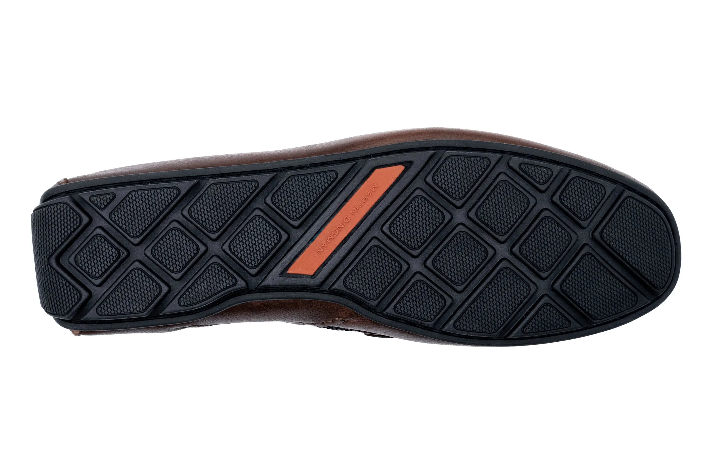 Bermuda Pebble Grain Braided Bit Loafers - Bourbon