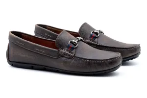 Bermuda Pebble Grain Horse Bit Loafers - Old Clay