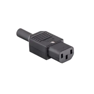 Black 3 Wire Flat Female With Cord Protector