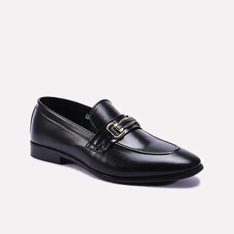 Black Slip On Loafers 0111354