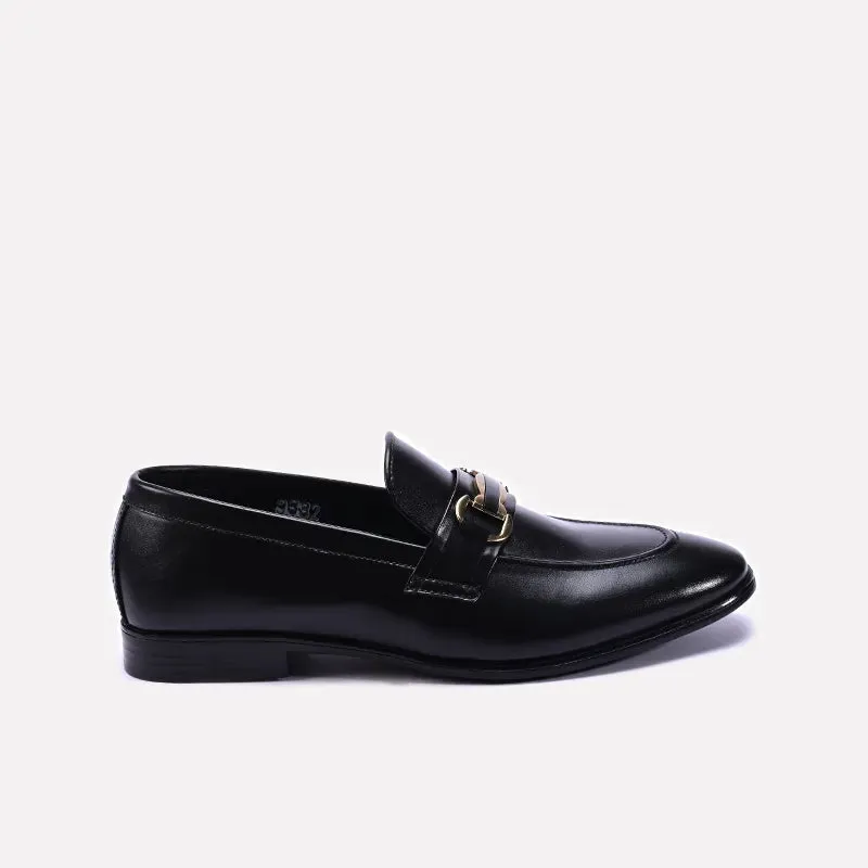 Black Slip On Loafers 0111354