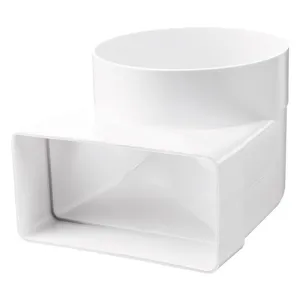 Blauberg Flat Plastic Ducting to Round Angled Transformer 220x90 - 150mm