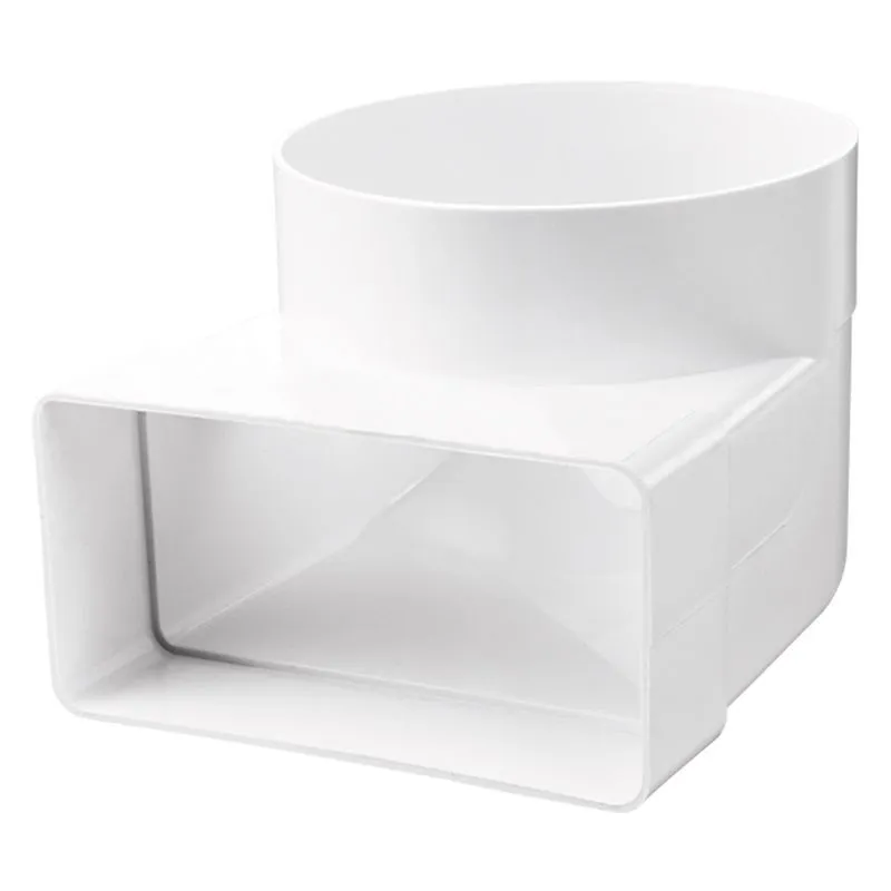 Blauberg Flat Plastic Ducting to Round Angled Transformer 220x90 - 150mm