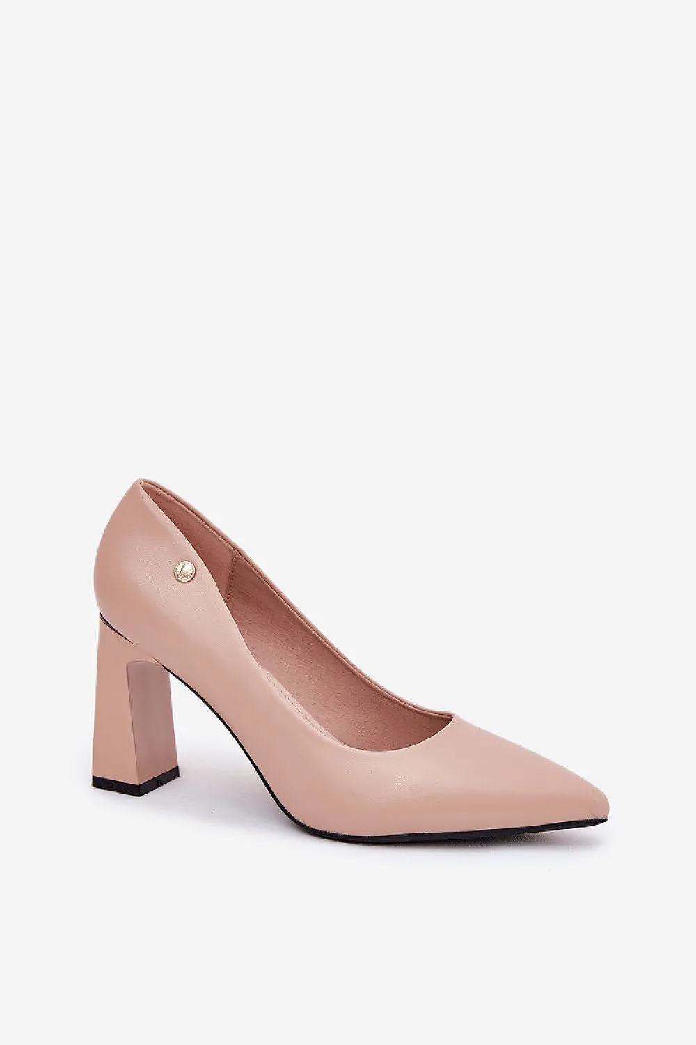 Block heel pumps