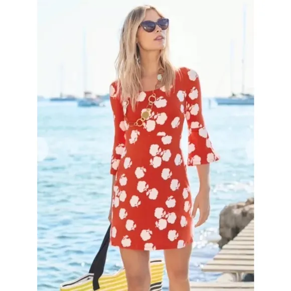 Boden Miriam Jersey Floral Dress Women 6 Long