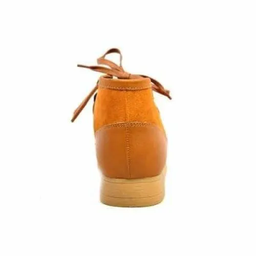 British Walkers New Castle Men's Cognac Suede and Leather Ankle Boots