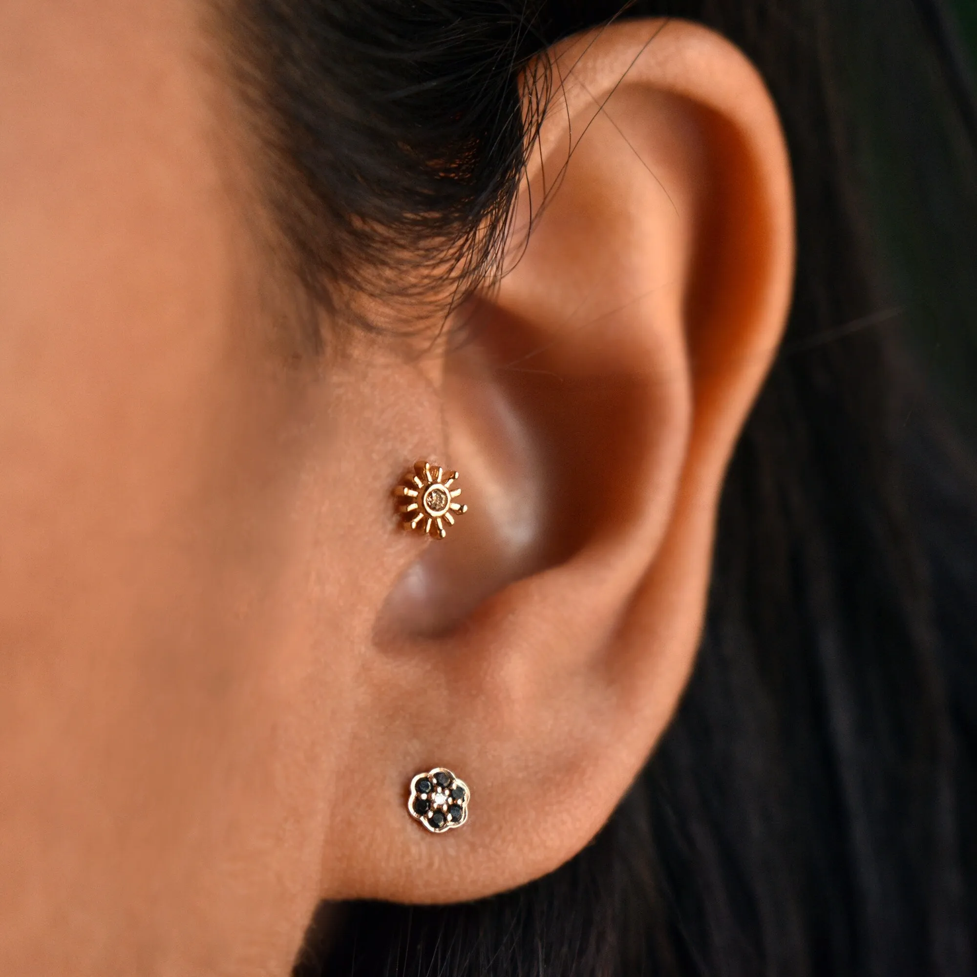 Brown Diamond Sun Stud