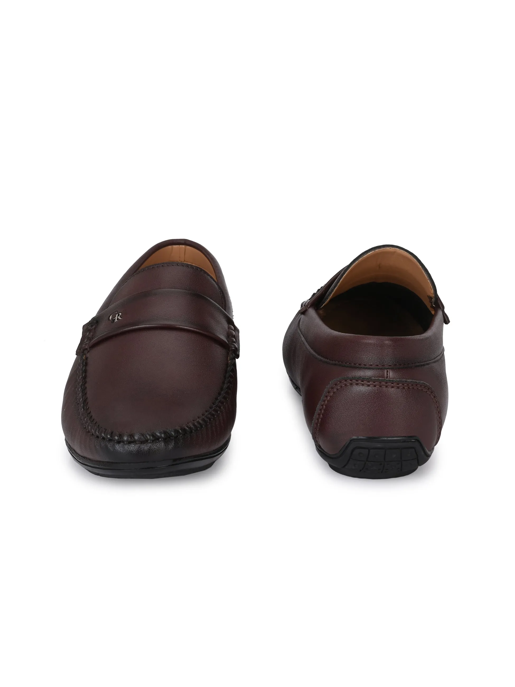 CARLO ROMANO BY WASAN BROWN COLOUR VEGAN LEATHER MOCCASIN SHOE FOR MEN
